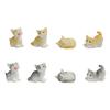 Mini Resin Cat Figurines Cute Realistic Cat Statue Miniature Animal Figures