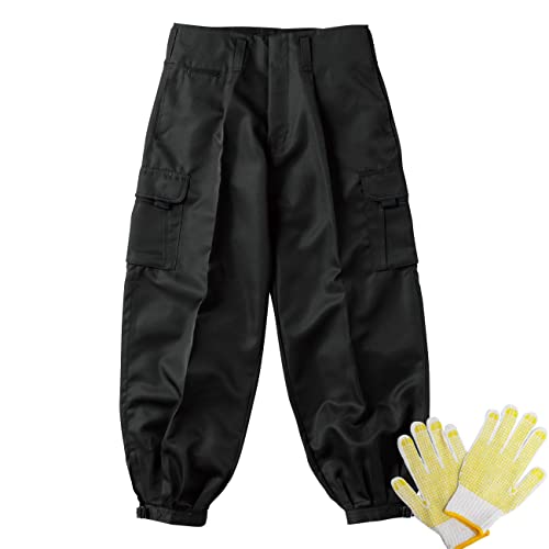 

Musashino Uniform Murakami Clothing Cargo Knickers, 76cm Inseam, Workwear, Pants, All Seasons, Men s, FUKAKU (025-7894-G) (Size 20-Black, Size 110)