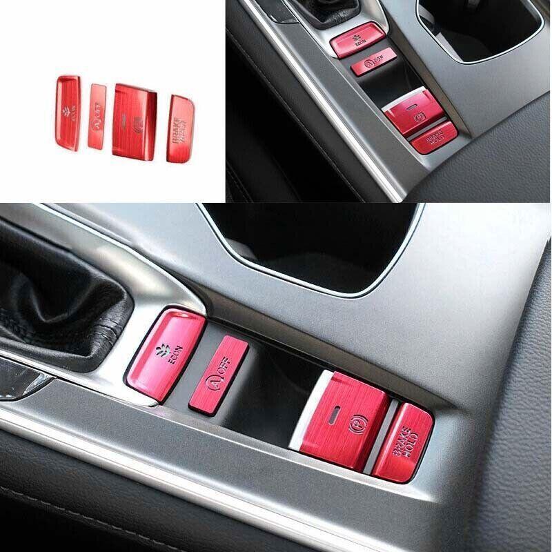Shift Switch Trim Middle Console Gear For Honda Accord Red Aluminum 2018-2022