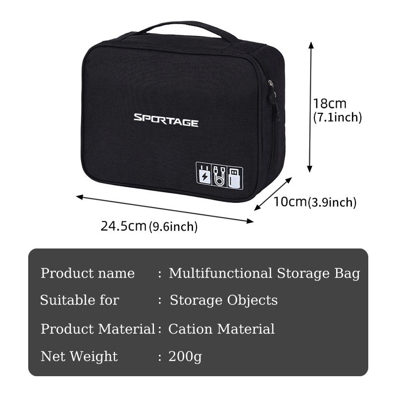 AXADSN1 Auto Reise Große Kapazität Organizer Aufbewahrung Datenkabel Tasche für KIA Sportage Rio K5 K2 Optima Cerato Proceed Venga Sedona