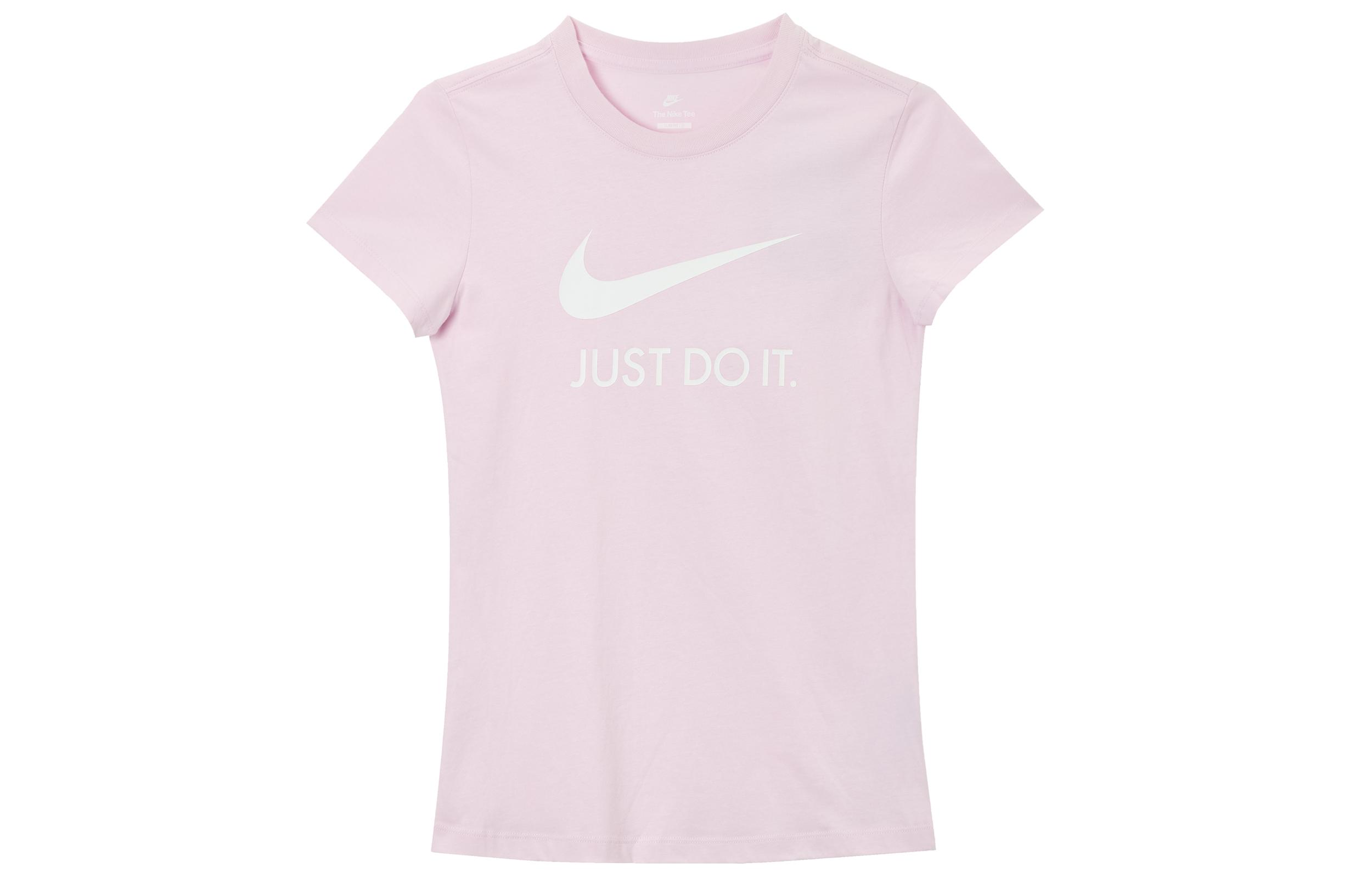 

Nike T Shirts Women s Pink Crew Neck Moderate Straight Fit CI1384-695 XXL