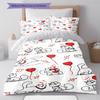 Simon's Cat Pattern Bedding,Quilt Set Quilt Cover Pillowcase Home Birthday Gift (1 * Duvet Cover + 2 * Pillowcase, Without Core)