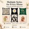 Modern Daisy Flower Peach Skin Pillow Cover 2D Flat Printed Cushion Case For Living Room Sofa Bedroom Home Decor 45X45Cm New