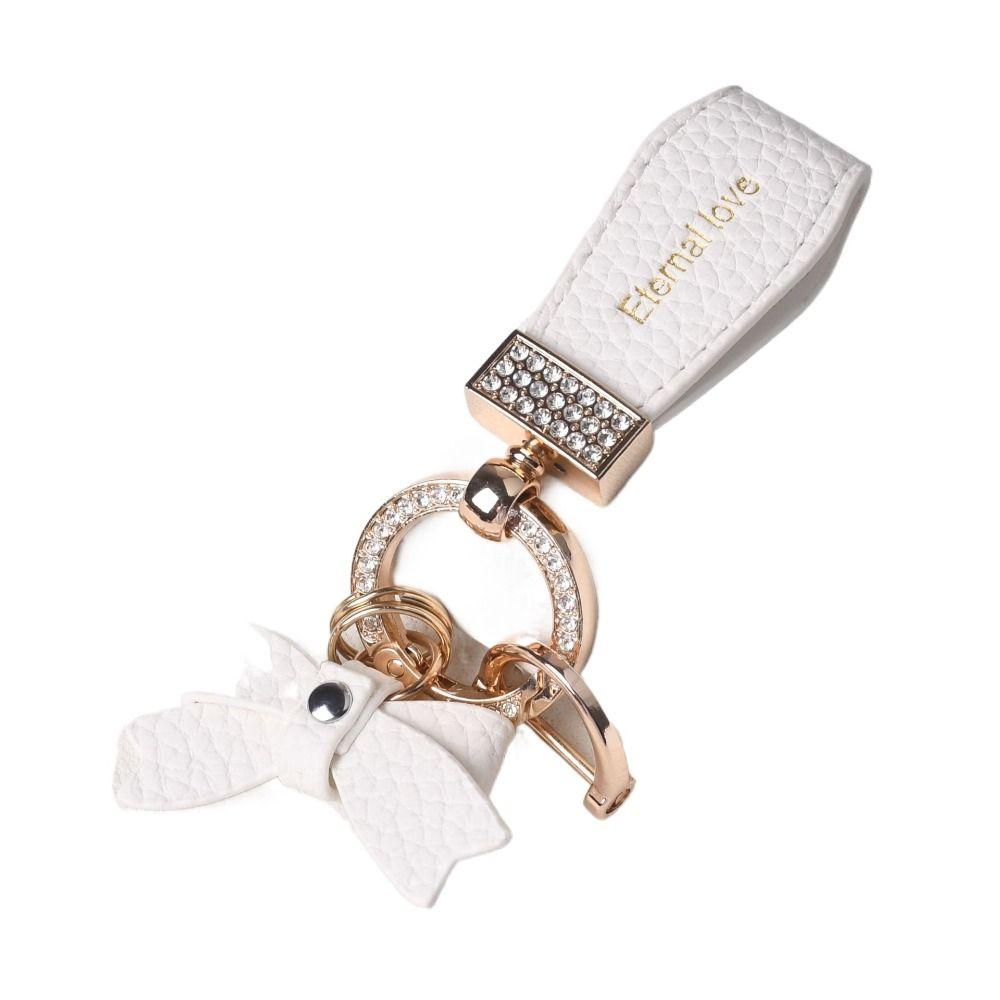 Ladies Bag Fashion Decoration Luxury Genuine Leather Keychain  Women Gift