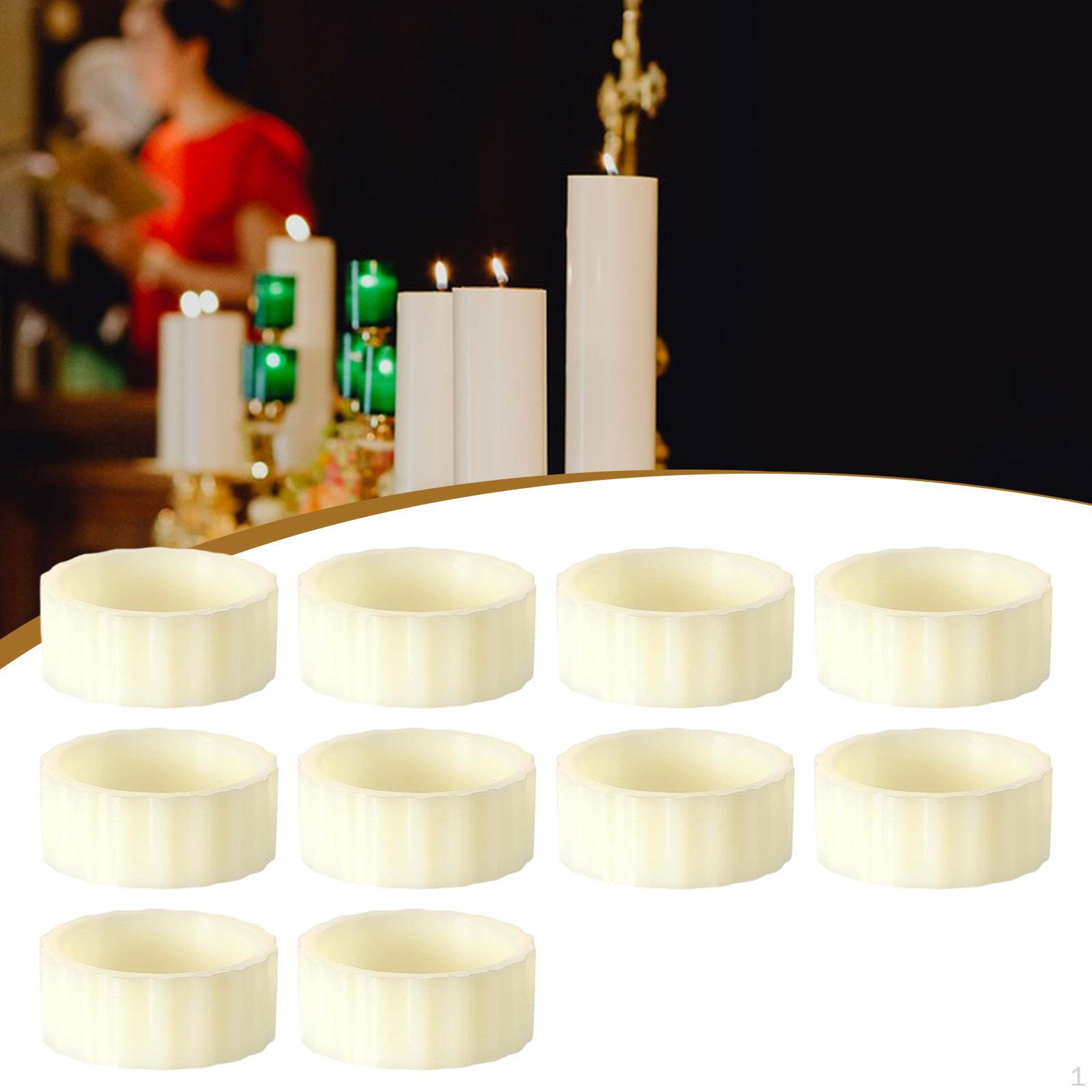 

10 Pieces Candle Grippers Drip Protectors Holder Base Rings for Weddings Decor