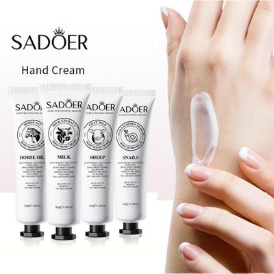 Milch-Handcreme, Ziegenmilch-Schnecken-Pferdeöl, feuchtigkeitsspendende, feuchtigkeitsspendende Anti-Risse-Handcreme