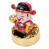 Solar Powered CAI Shen Statue Nodding Fortune Ornament Car Ornament Home Decoration East Road Type
