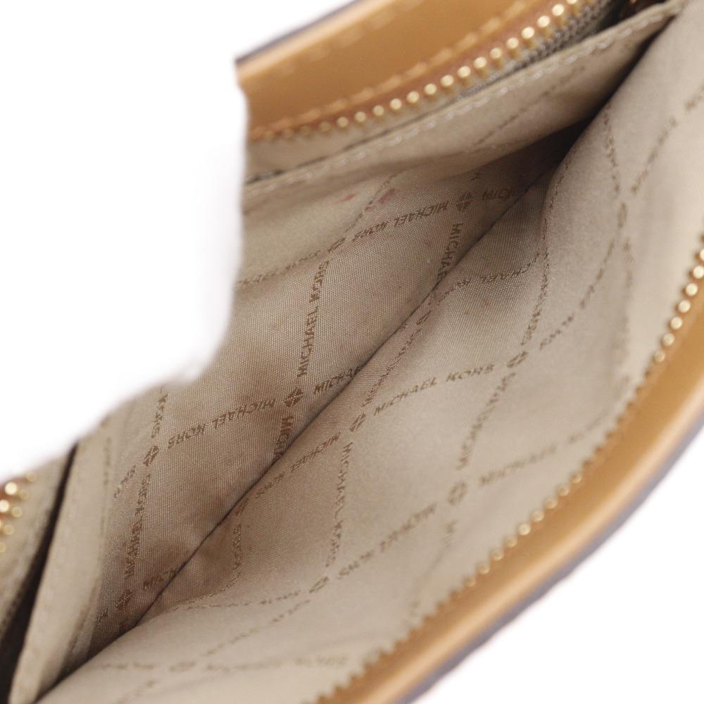Michael Kors Connie Shoulder Bag Signature White/Brown PVC Women Used
