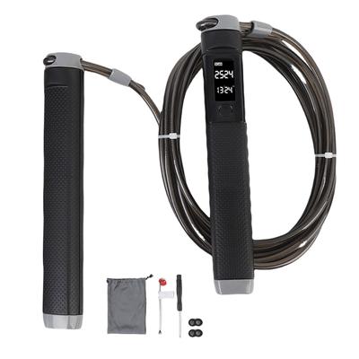 Springseil für Fitness Springseil mit Zähler 1 Min. Zeiteinstellung Rutschfeste Griffe Verstellbar