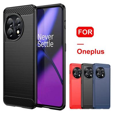 Koolstofvezel Case voor Oneplus 11 11R 10R 10T 10 Pro 9 RT 9 Pro 8 8T 7 7T 6 6T 5 5T Nord N10 N20 N30 Schokbestendige Telefoon Achterkant