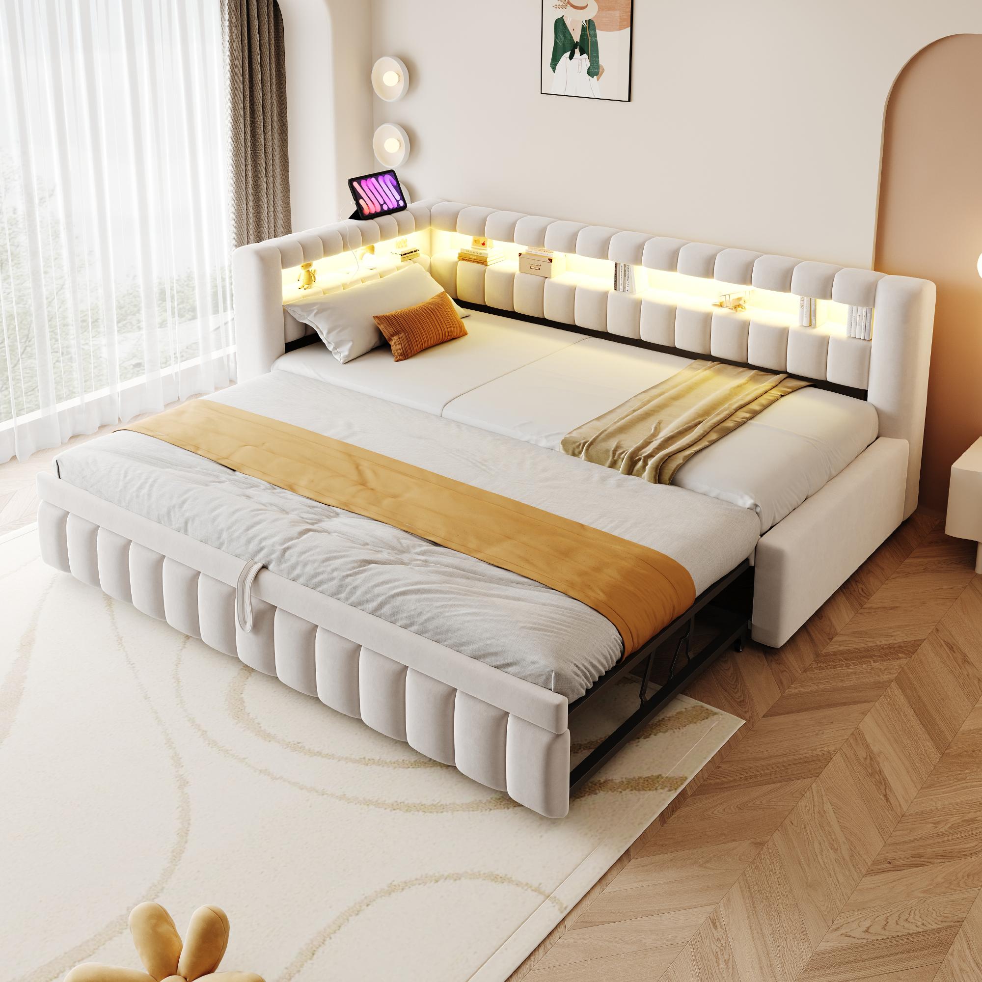 Upholstered Bed Pull-Out Sofa 90*200 cm