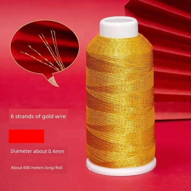 

Gold Thread Gold and Silver Strand 6 Strand 9 Strand 12 Strand 3 Strand Gold and Silver Individual Cable DIY Carrying Strap Braided Wire Gold Broom 6 strands of gold about 550 meters deep