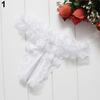 Women Sexy Thongs Briefs Open Crotch G-string Floral Lace Panties Underwear