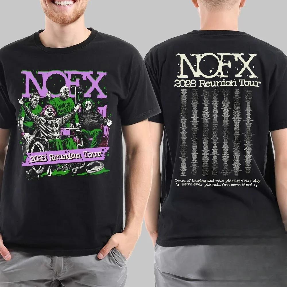 Vendita Calda Punk Band NOFX Poster Classico Stampa Grafica T-shirt Uomo Donna Streetwear Manica Corta Estiva Nuova Maglietta Larga Casual Cotone Top Oversize