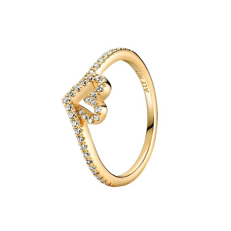 New copper Light Gold Plated Crown Love Bow Colored Diamond Ring Charm Compatible With for Party Daily Leisure Wear Do It Yourself Womens Boutique Je