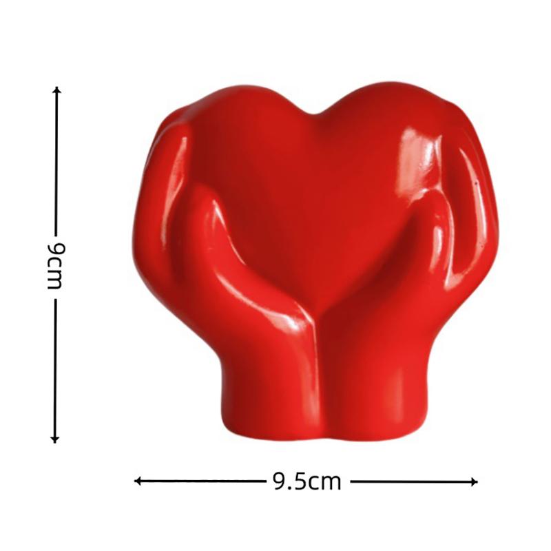 Heart Hand Gesture Statues Sculptures Luxury Resin Desktop Ornament Love Finger Modern Hand Gesture Sculpture Home Shelf Desktop