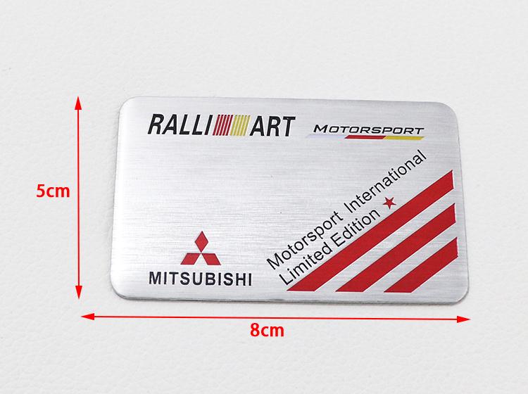 1 pz 3D Mitsubishi Logo Auto Adesivo in Alluminio Parafango Laterale Paraurti Posteriore Portellone Posteriore Adesivo Baule Adesivo Emblema Accessori Styling