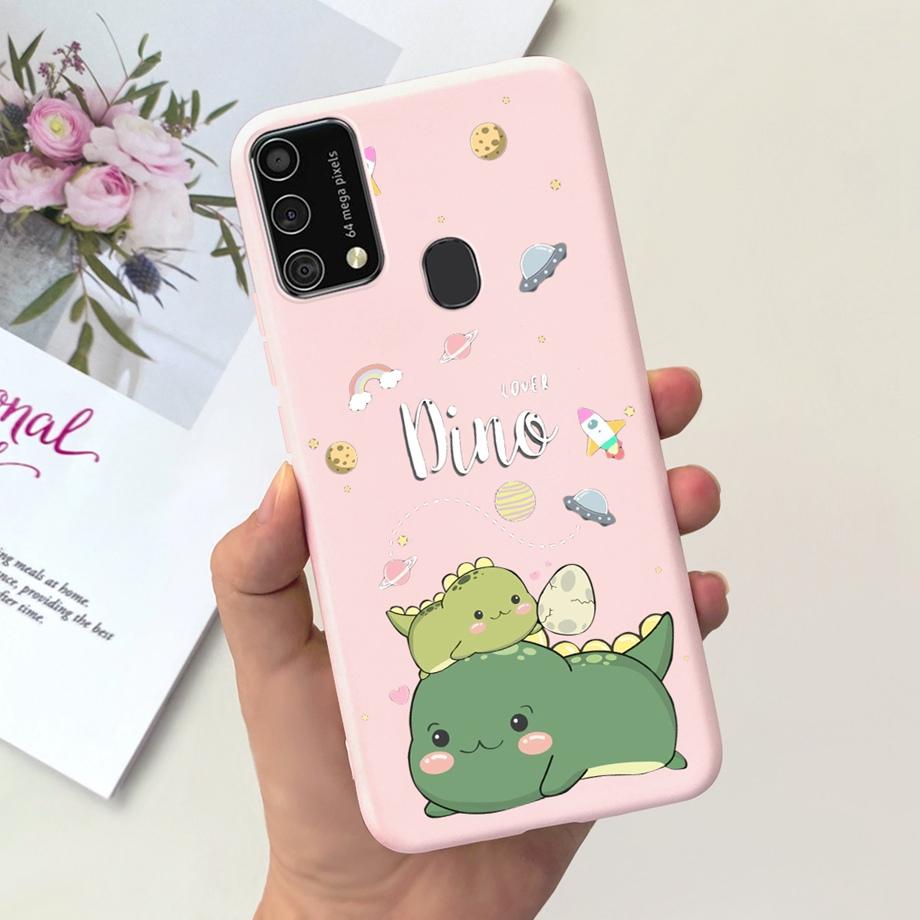 For Samsung M31 M21 2020 SM-M215F Case Ultra Soft Bumper Flower Cat Painting Housing On Smasung Galaxy M21 M 31 Funda Bumper