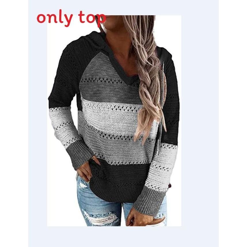 Womens Cozy Knitted Sweater With Vneck For Casual Winter Wear