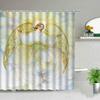 European Style Religious Oil Painting Shower Curtains Art Bathroom Decoration Waterproof Bathtub Home Decor Cloth Curtain Set