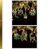Green Glitter Christmas Hanging Ornament Sparkling Reindeer/High Heel/Tree /Snowflake Designs Pendants With Ribbon Decor