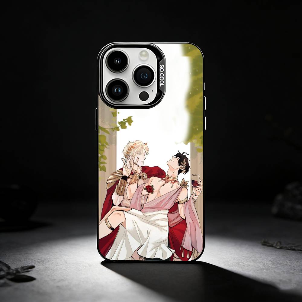BL Manhwa R-roses And Champagne Phone Case For iPhone 17,16,15,14,13,12,11 Plus,Pro Max,XS,Colored Silver Phone Case