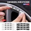 4Pcs Car Wheel Hub Badge Tire Rim 3D Stickers For Grand Cherokee Wrangler Gladiator Compass Renegade Wagoneer Avenger