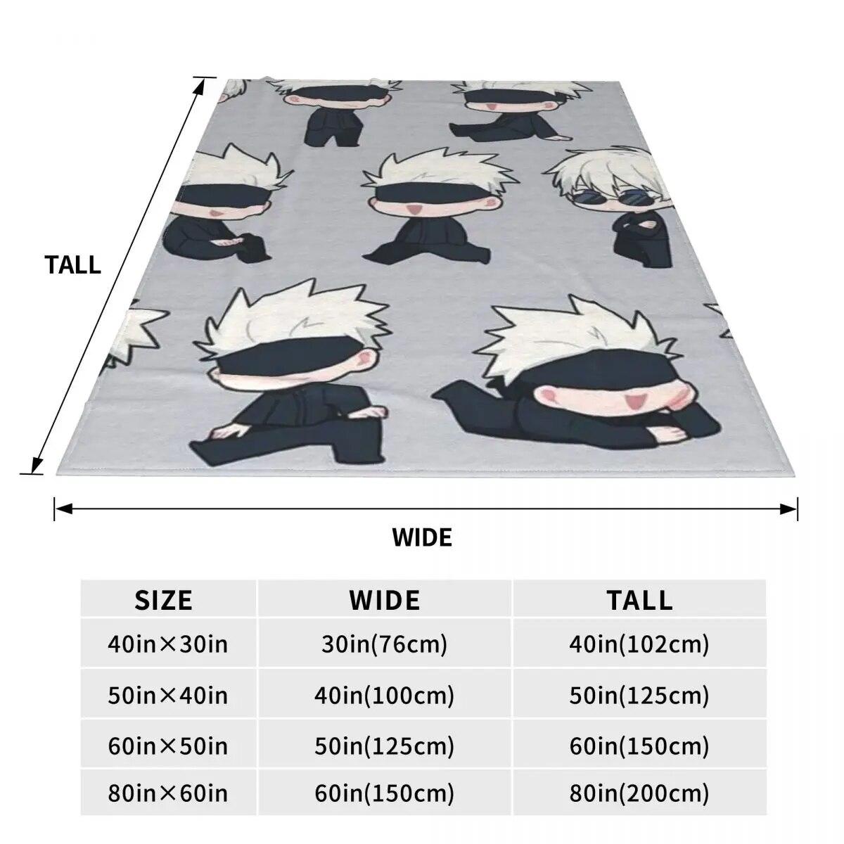 Фланелевое одеяло Gojo аниме — фото 3