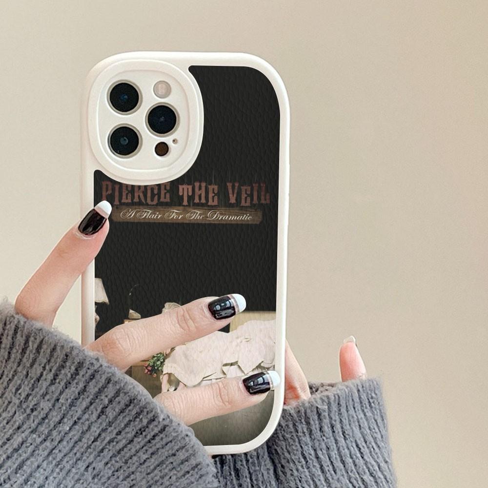 P-Pierce The Veil Band Phone Case Hard Leather For iPhone 16 15 14 13 12 Mini 11 14 Pro Max Xs X Xr 7 8 Plus Fundas