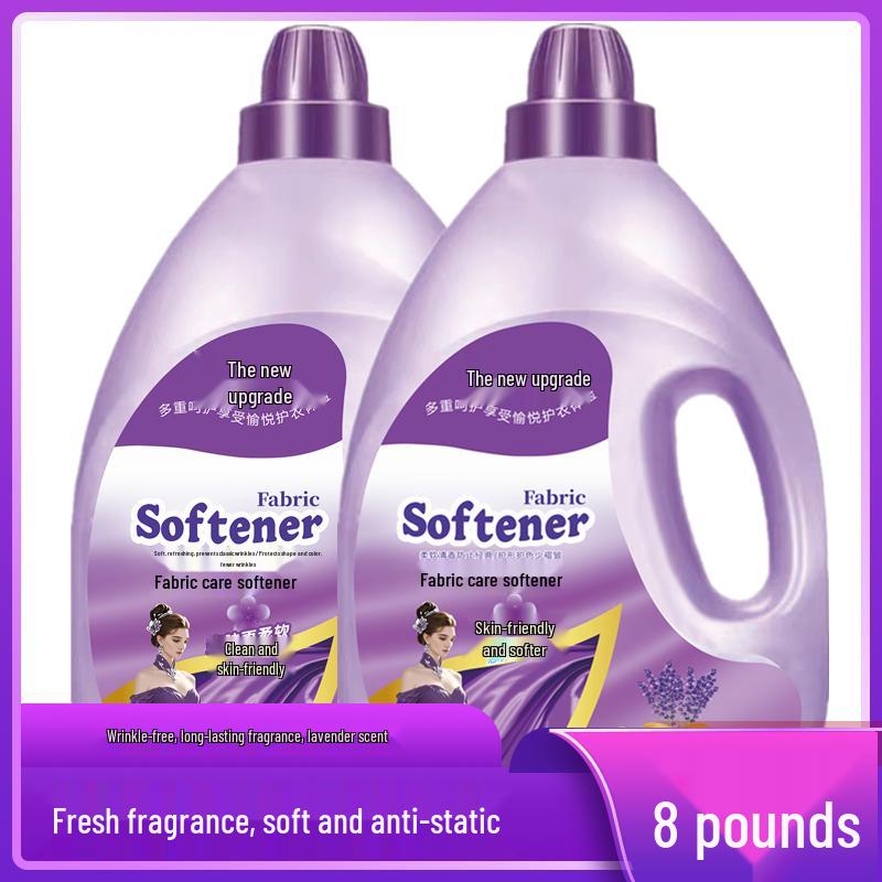 8 Jin Lavender Fabric Softener: Shape Retention, Anti-static, Color Protection, Wrinkle Removal, Long-lasting Fragrance