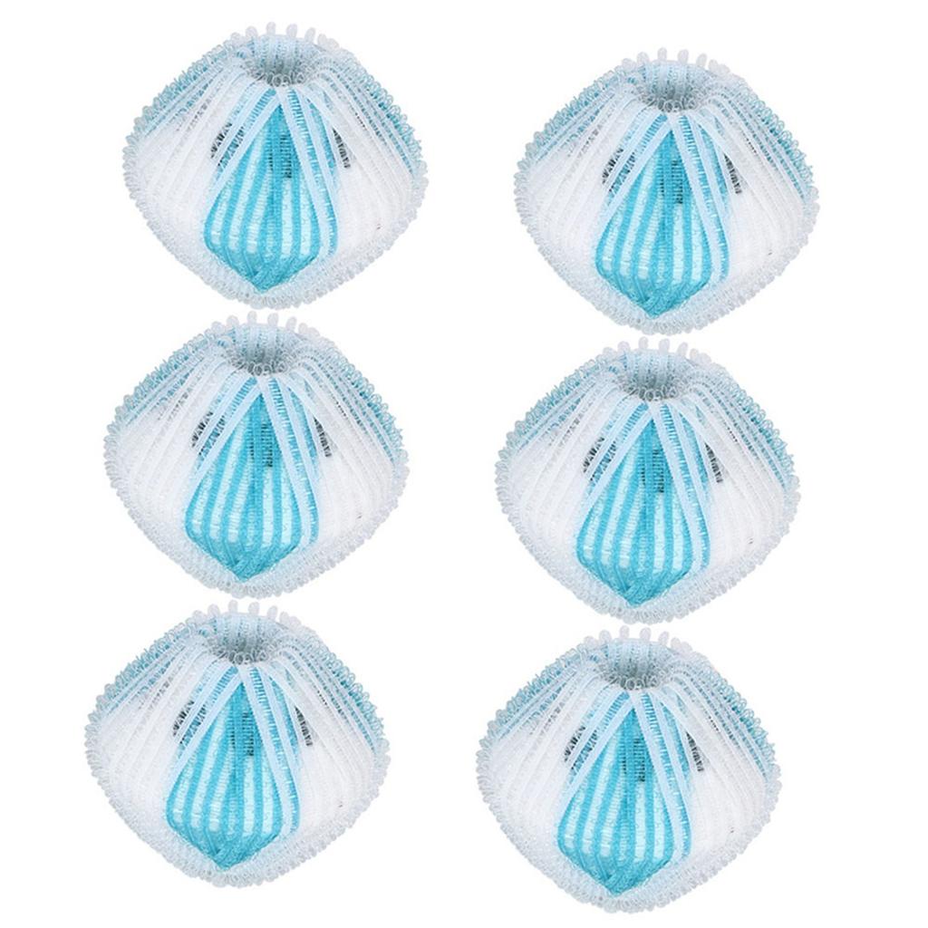 6 szt. Pralka Usuwanie Włosów Kłaczków Pranie Piłka Czyszcząca do Ubrań Narzędzie NiebieskoBiałe