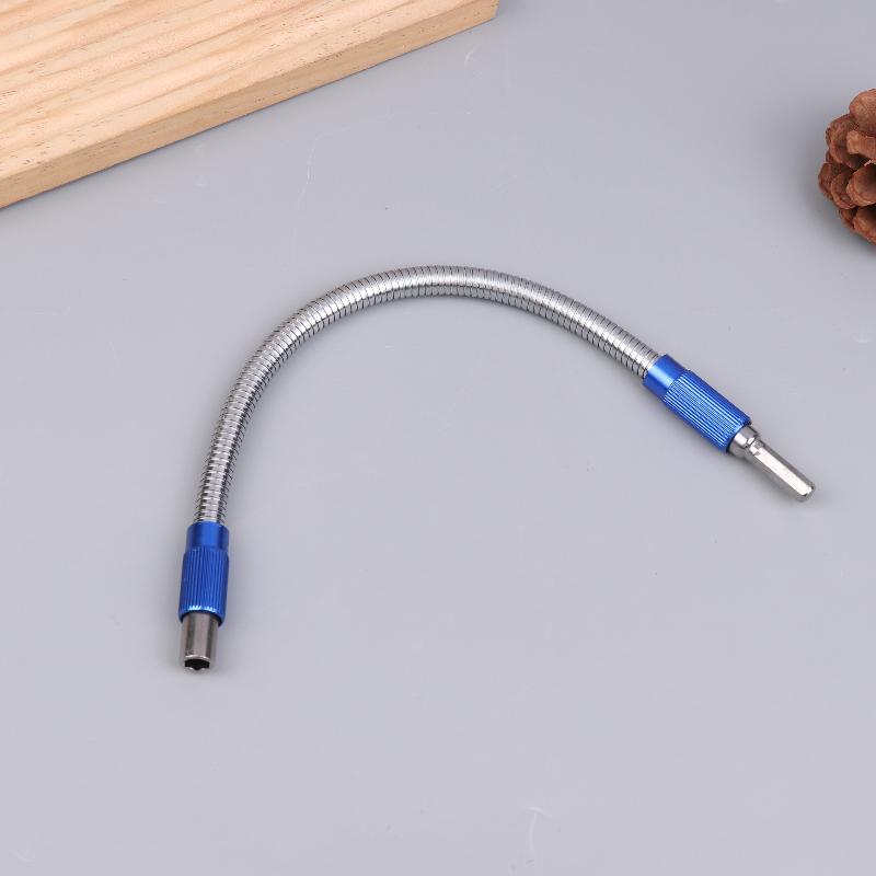 Tige d'extension flexible coudée pour foreuseuse, 300 mm de long, avec tête articulée élastique, queue hexagonale 1/4", extension rapide flexible pour tournevis