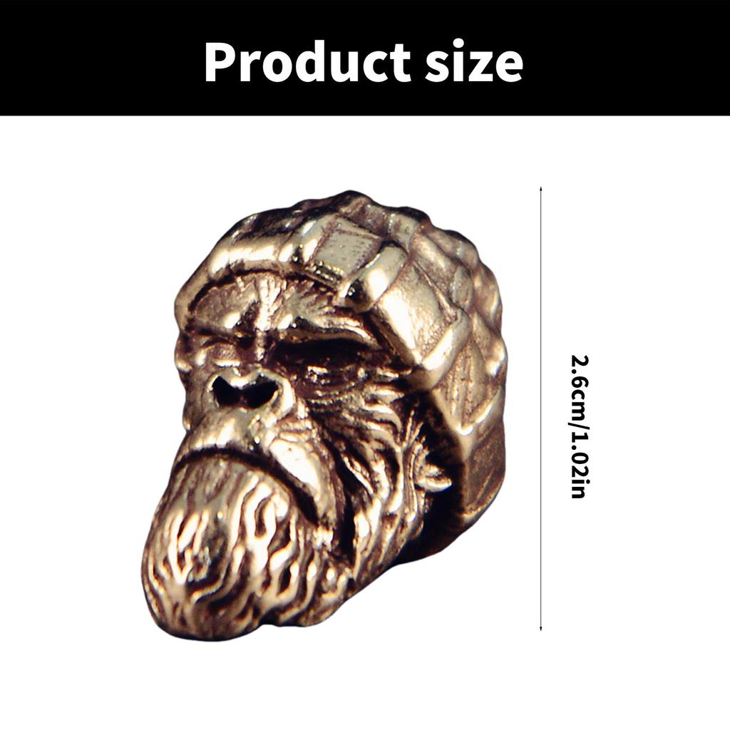 Handmade Brass Gorillas Pendant with Woolen Hat Keychain Accessories Jewelry Making Component for Fashion Enthusiasts