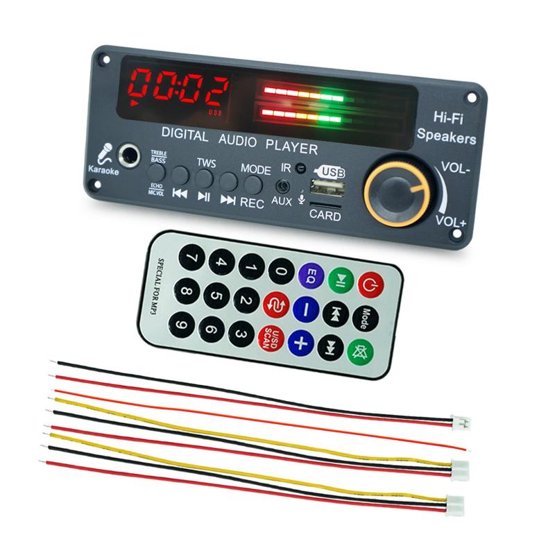 200W Amplifier Bluetooth 5.3 Mp3 Decoder Board Hands-Free Car Wireless Mp3 Player Mic Usb Tf Fm Radio Tws Music Player