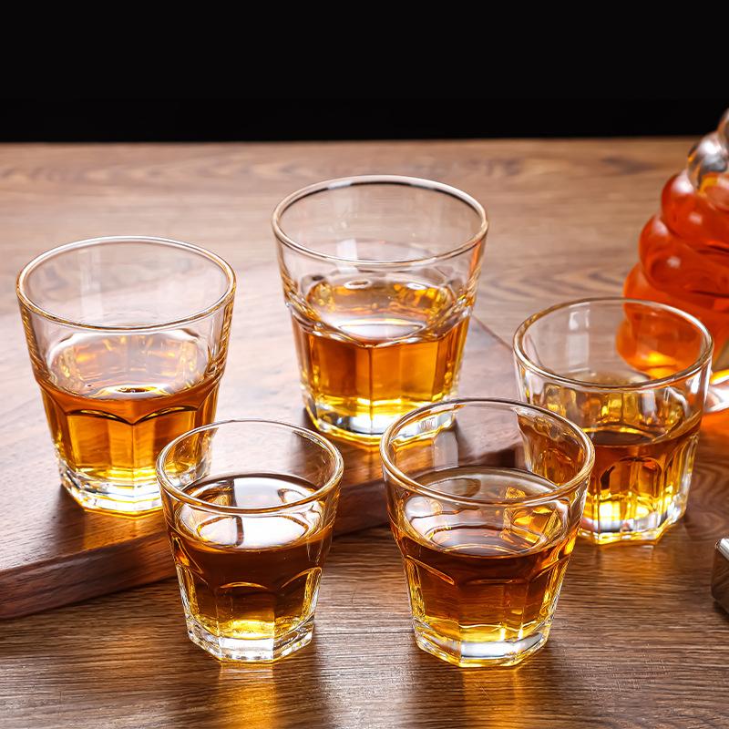 Classic Thick Wine Glass Whiskey Cocktail Glasses Juice Tea Beverage Mugs Transparent Drinkware Beer Glass Modern Wine Utensils