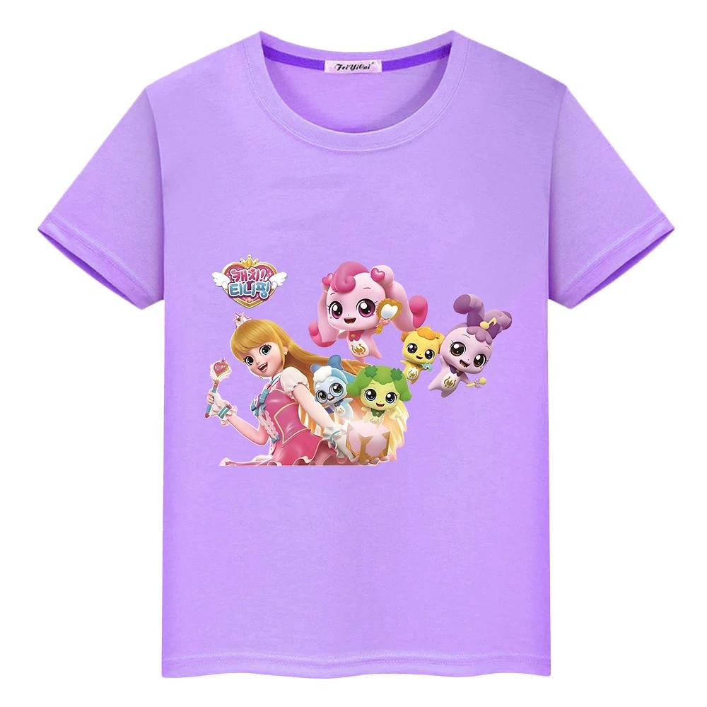 Teenie Ping Cute T-shirt Kids Clothes 100%Cotton Casual Tops Anime Short Tees Y2k Boy Girl Clothes Summer Kawaii Children Clothing