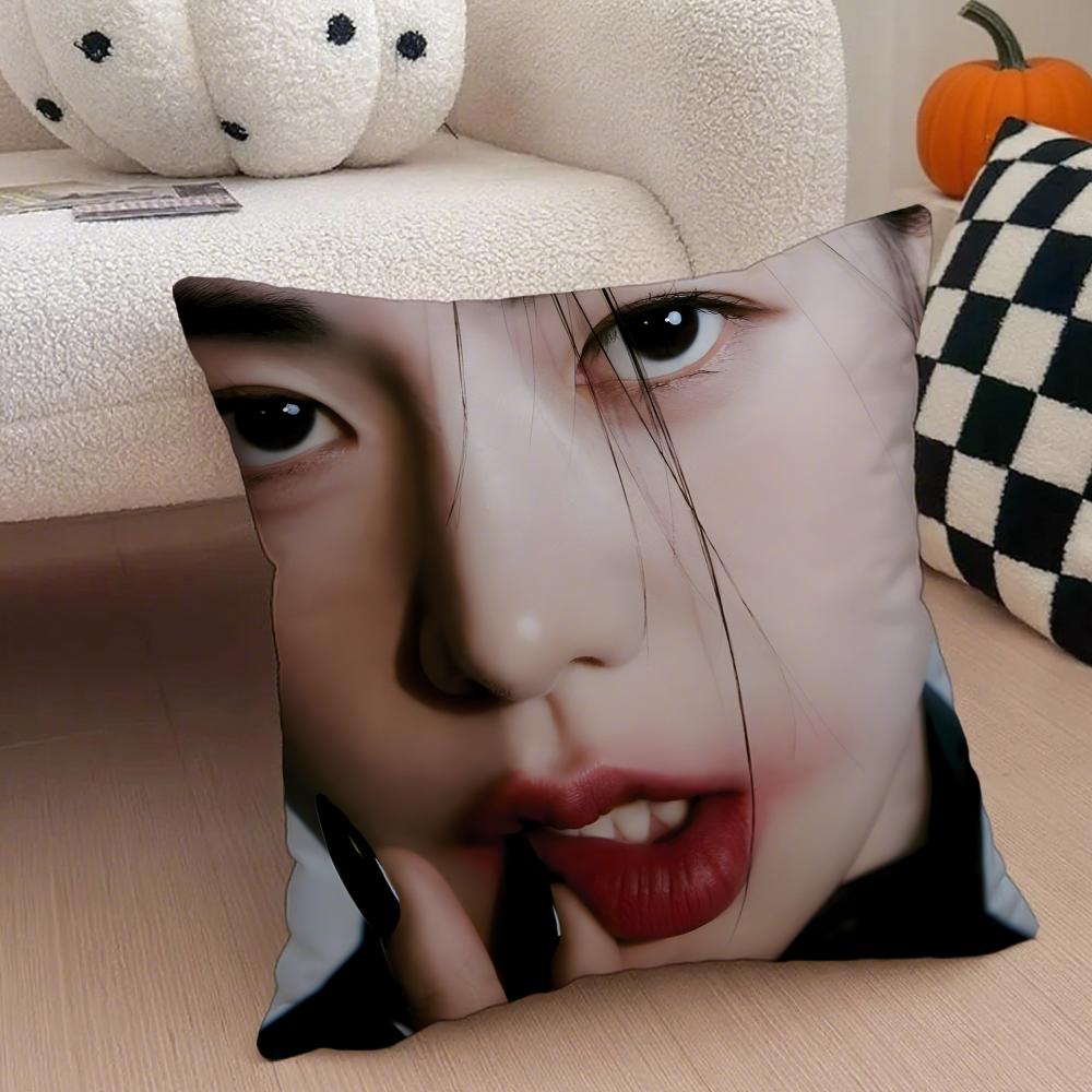 Actor Seductive LLim Jiyeon Cushion Cover Throw Pillow Cover Hidden Button Durable Polyester Chair Cushion