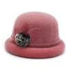 Lady Three Leaf Round Edge Basin Hat Korean Style Wool Ball Fisherman Hat Outside Sponge Circle Warm Styleable Cotton Hat