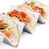 Taco Holders 4 Packs - Stainless Steel Taco Stand Rack Tray Style, Oven Safe for Baking, Dishwasher and Grill Safe