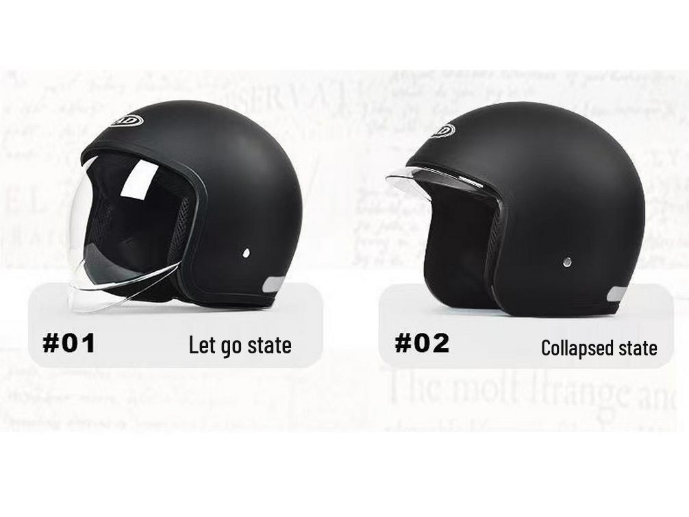 3C Certified AD Electric Motorcycle Helmet, All-Season Half Helmet for Men and Women, Winter-Proof for Scooter Commuting