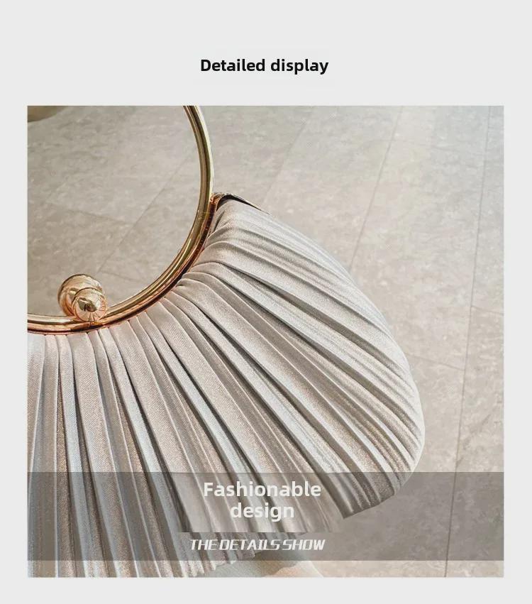 Elegant Pleated Evening Clutch for Women