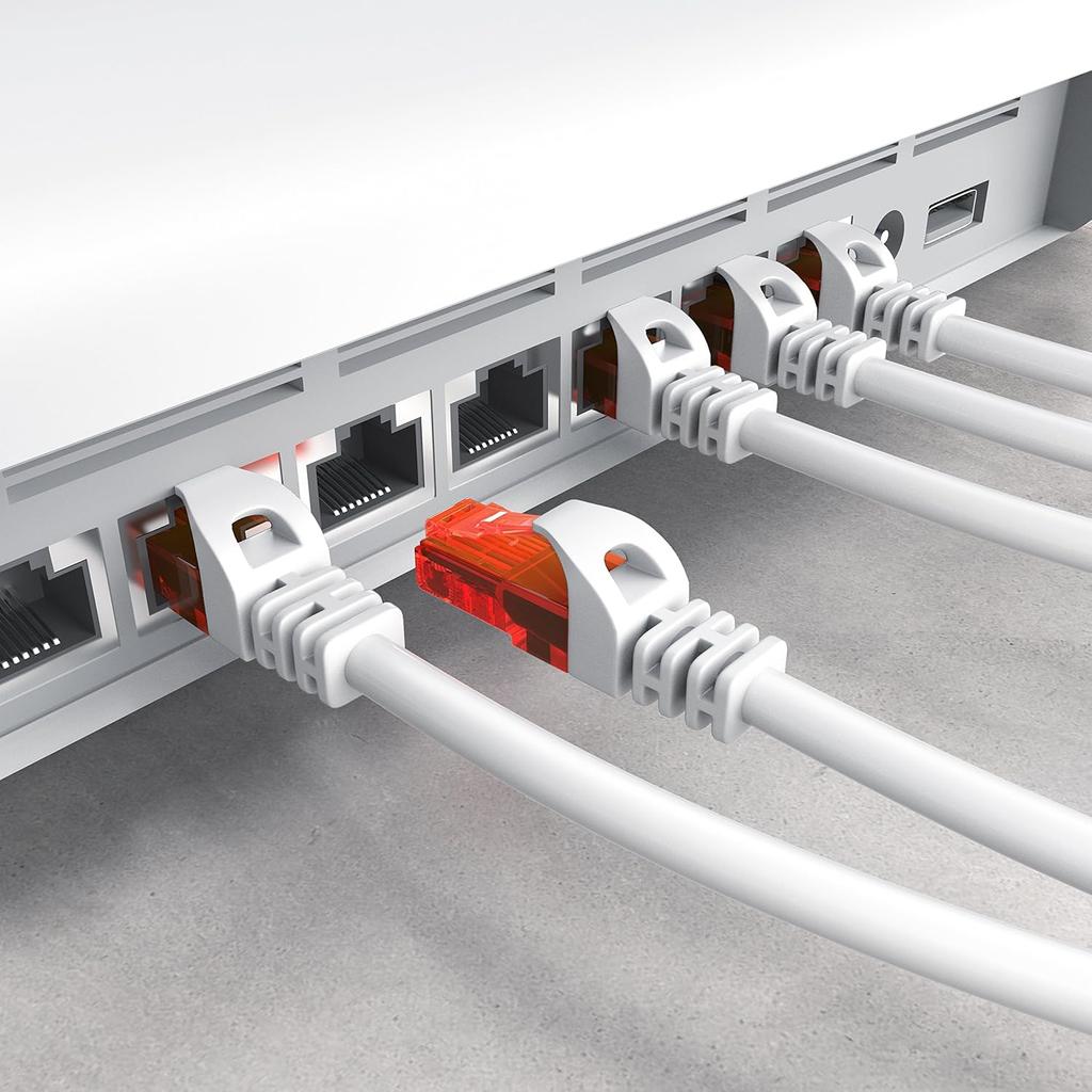 CAT6 S/FTP network cable 3m RJ45 white LAN patchcord lszh 10GBase-T 250MHz