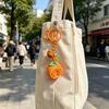 Bag Pendant 1:1 Realistic Orange Shape Resin Keychain with Bell Sound High Simulation Fruit Charm Key Holder