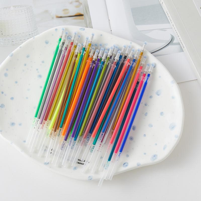 Multicolor Neutral Pen Refills: Glitter, Fluorescent, Pastel - 12, 24, 48, 100 Colors
