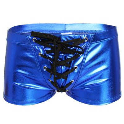 Latexová Bondage Spodná bielizeň Erotické Boxerky so sťahovacou šnúrkou Plavky Nohavičky do bikín