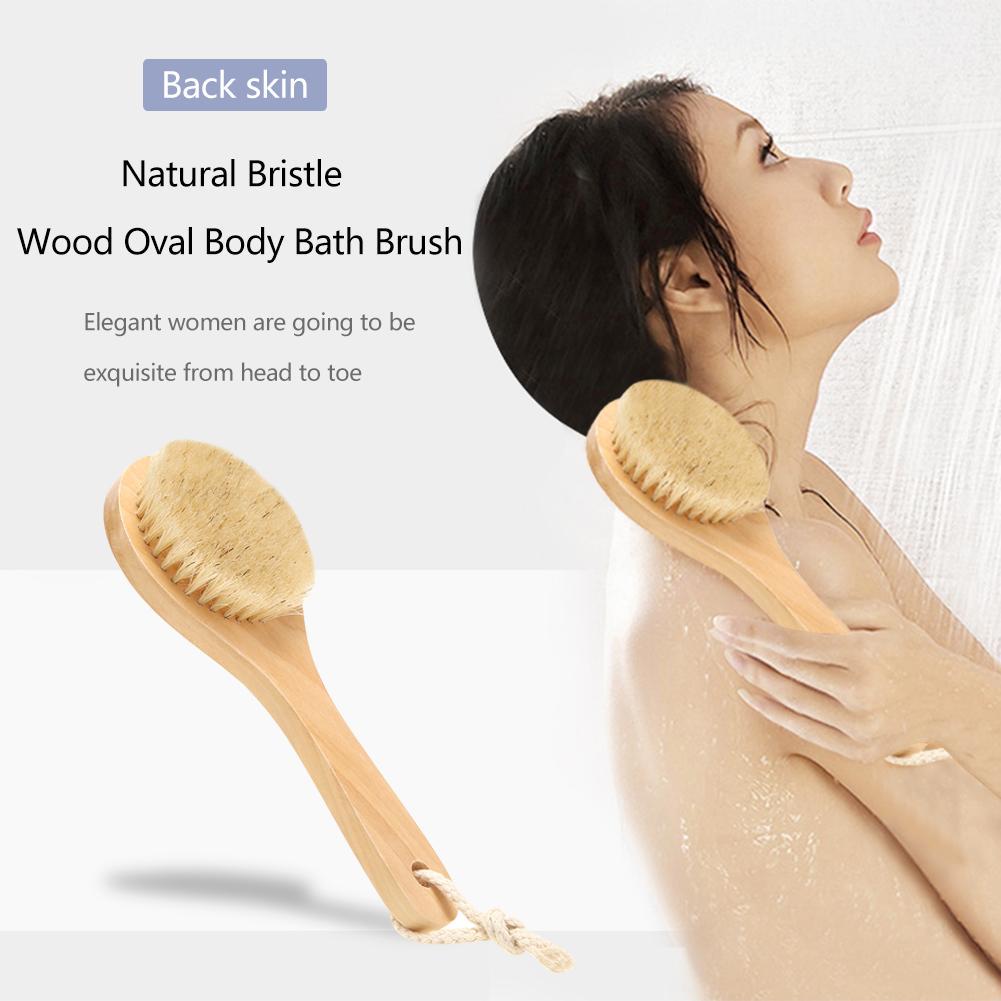 

Scrubber Spa Washing Brush Home Adult Shower Washing Tools Bath Brush Long Wood Handle Bathroom Body Back Shower Bristle China Mainland