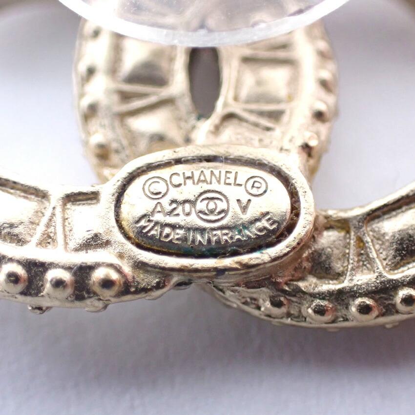 [Pre-owned] CHANEL Coco Mark Rhinestone Earrings/j55-47