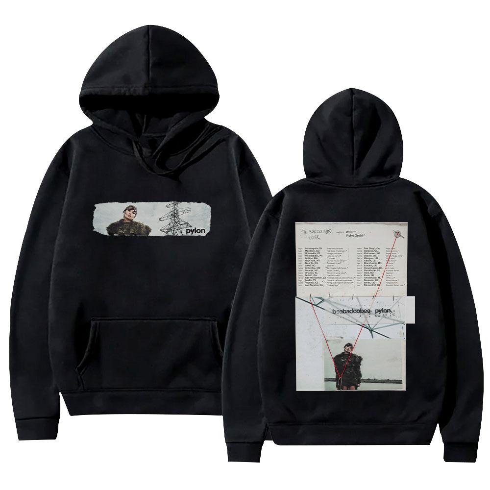 Beabadoobee The Powerlines Tour ‘26 Hoodies Retro Vintage Print Sweatshirts Men Womrn Fashion Casual Long Sleeve Loose Pullovers