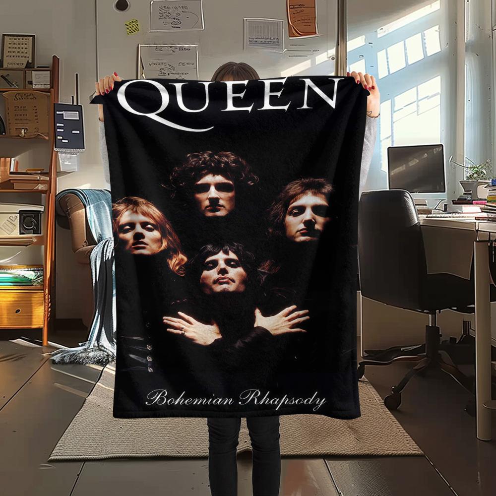1PC Classic rock bands Print FlAannel Blanket, High quality Comfortable for All Seasons, Home Decor, Warmth and Comfort