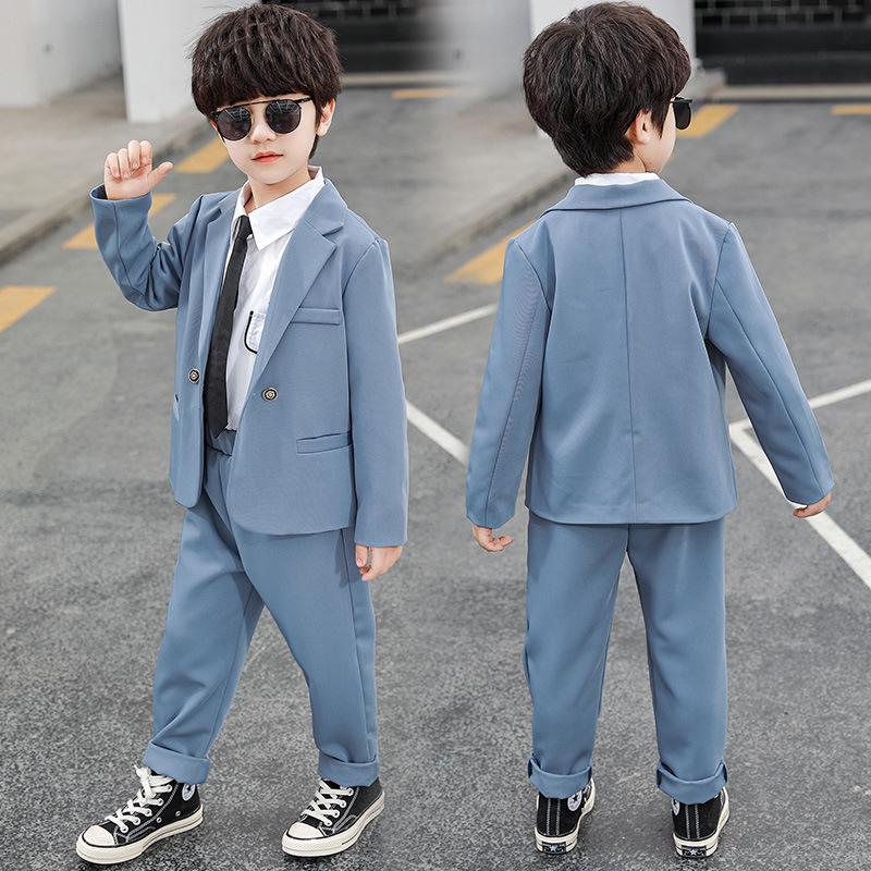 Spring/Autumn Korean Style Boys' Two-Piece Suit: Handsome Flower Boy Formal Wear